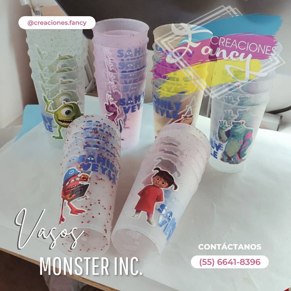 Vasos personalizados de Monster Inc